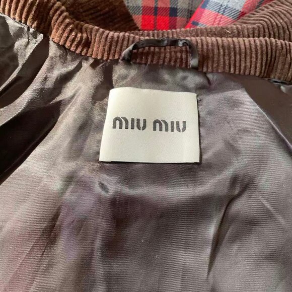 Medium-weight plaid down jacket - Picture 12 of 13